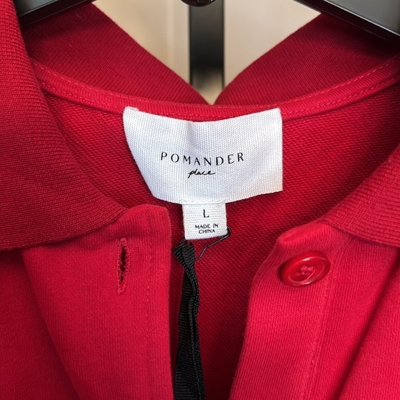 Tuckernuck POMANDER PLACE Red Bode Polo Sweatshirt size large - Picture 9 of 12